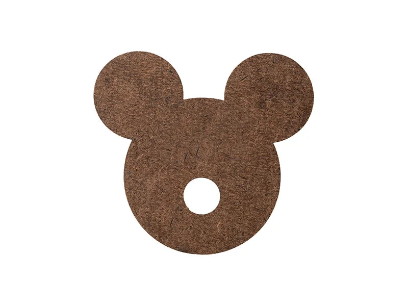 Sublimation Blanks Hardboard Name Tag (7*7.3*0.3cm,Mickey Shape)