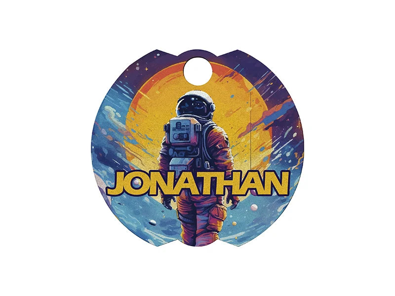 Sublimation Blanks HB Glitter Name Tag for 40oz Stanley Tumbler (8.8*8.2*0.3cm, Bud Shape)