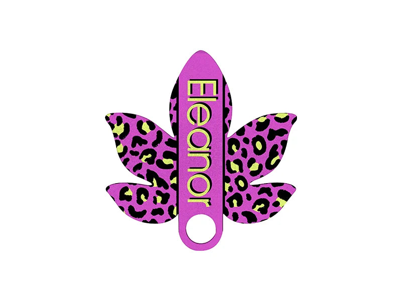 Sublimation Blanks HB Glitter Name Tag for 40oz Stanley Tumbler (7.9*8.2*0.3cm,Maple Leaf Shape)