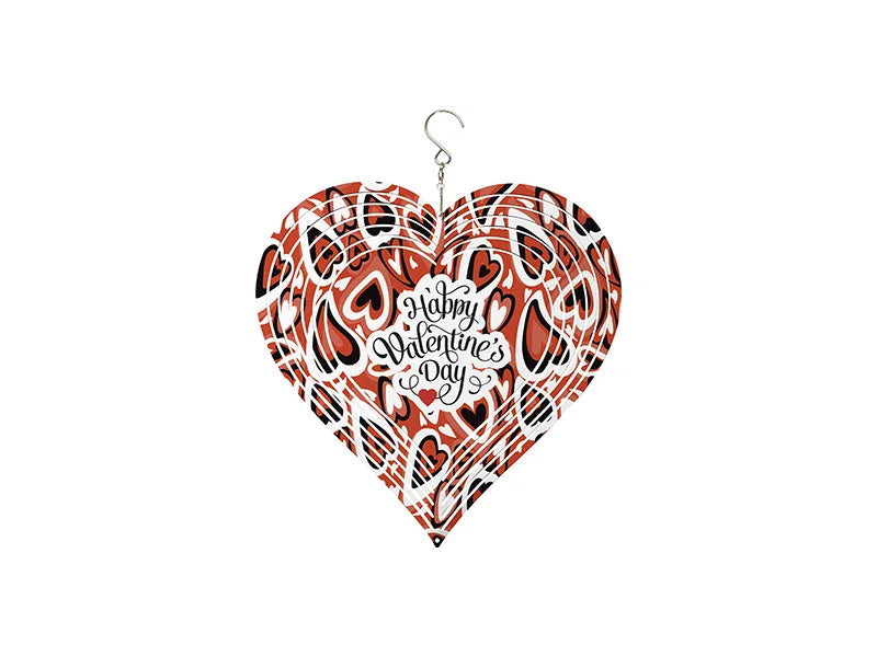 Double-Sided Sublimation Blanks Aluminium Wind Spinner (Heart, 10 inch)