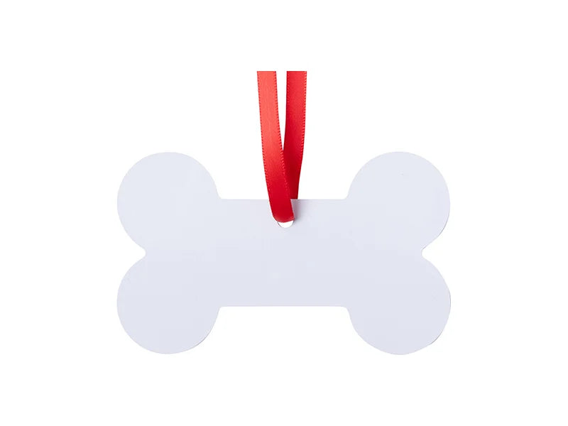 Sublimation Blank Metal Dog Bone Shape Ornament (6*9.8cm)