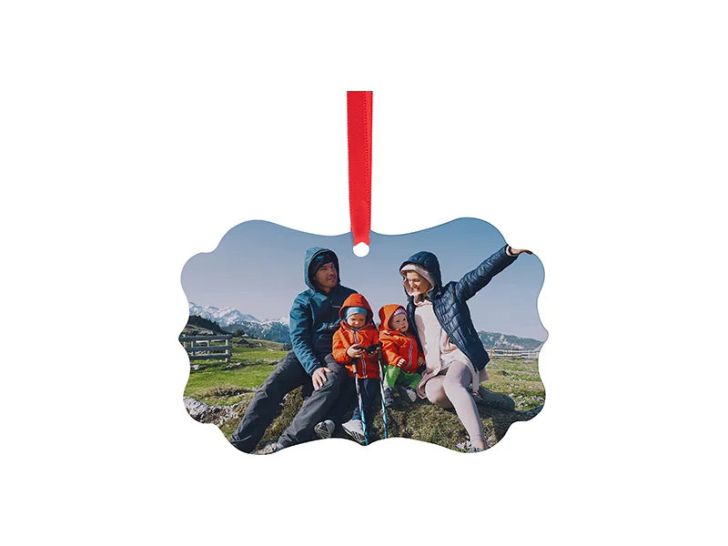 Sublimation Blank Metal Flower Shape Ornament (7*10.6cm)