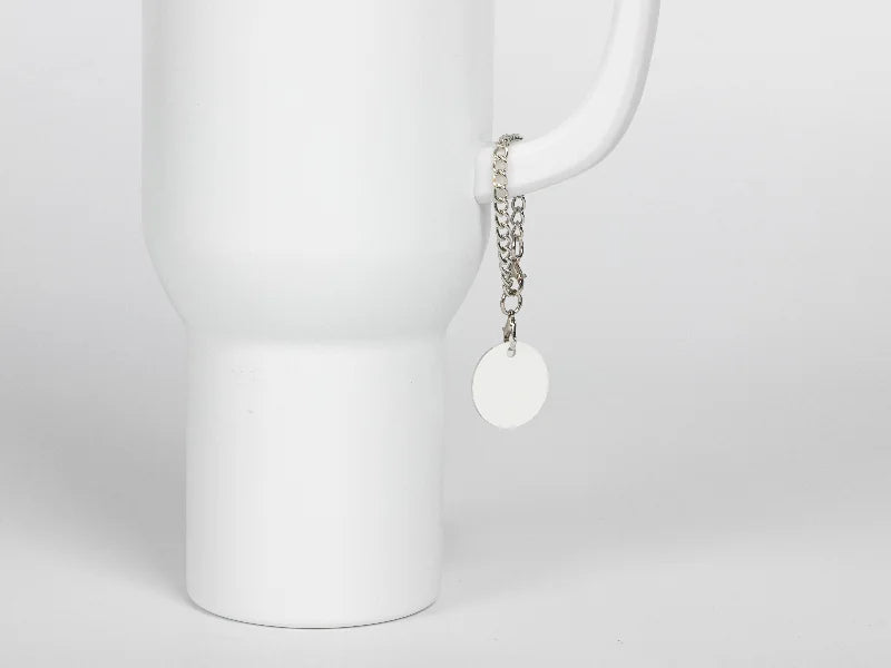 Sublimation Blank Aluminum Name Tag Ornament for Stanley Tumbler(φ2.5*0.14cm,RND shape)