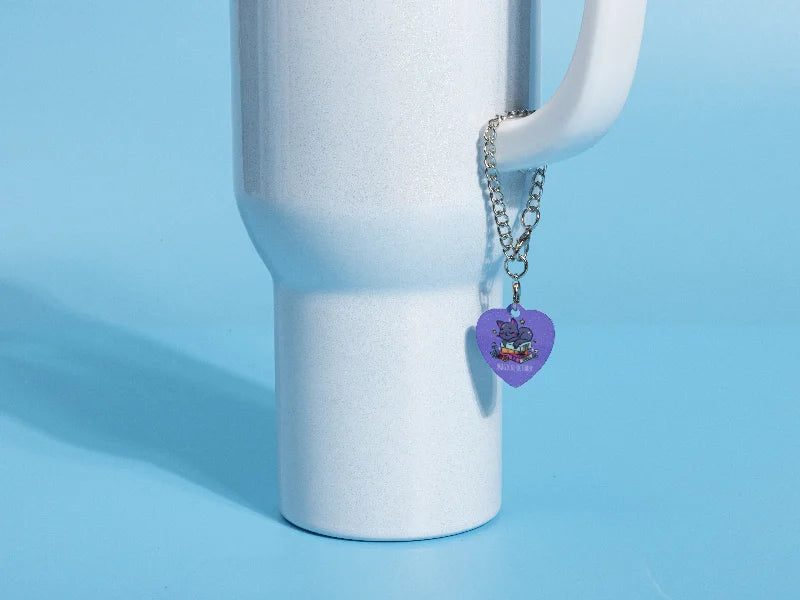 Sublimation Blank Aluminum Name Tag Ornament for Stanley Tumbler(2.5*2.6*0.14cm,Heart shape)