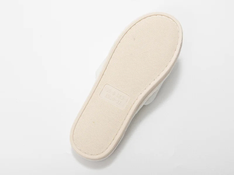 Sublimation Adult Fuzzy Slippers (Full White, 36-37#)