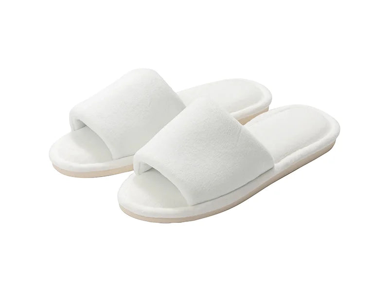 Sublimation Adult Fuzzy Slippers (Full White, 44-45#)