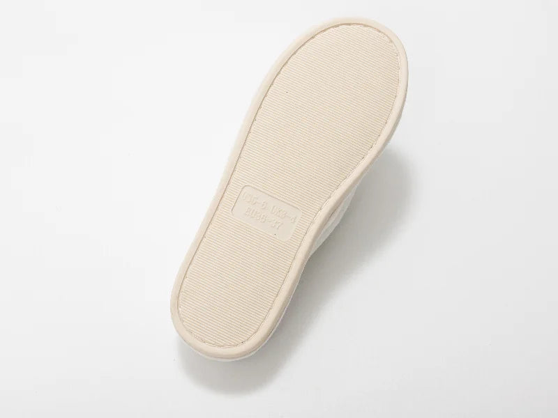 Sublimation Adult Fuzzy Close Toe Slippers (Full White, 36-37#)