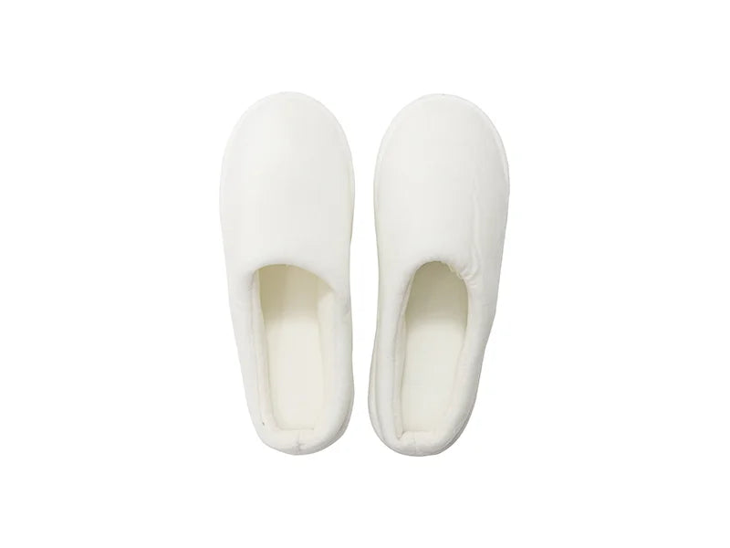 Sublimation Adult Fuzzy Close Toe Slippers (Full White, 44-45#)