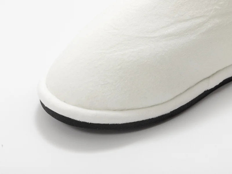 Sublimation Adult Fuzzy Close Toe Slippers (Full White, 44-45#)