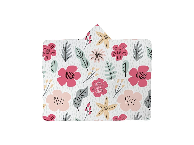 Arctic Fleece Lined Sublimation Blanks Microfiber Hooded Blanket (150*200cm/59.05inchx78.74inch)