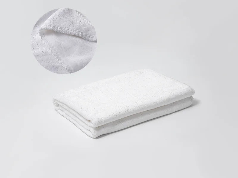 Gold Glitter Sublimation Minky Blanket(White, 76*101cm/30inchx 40inch)