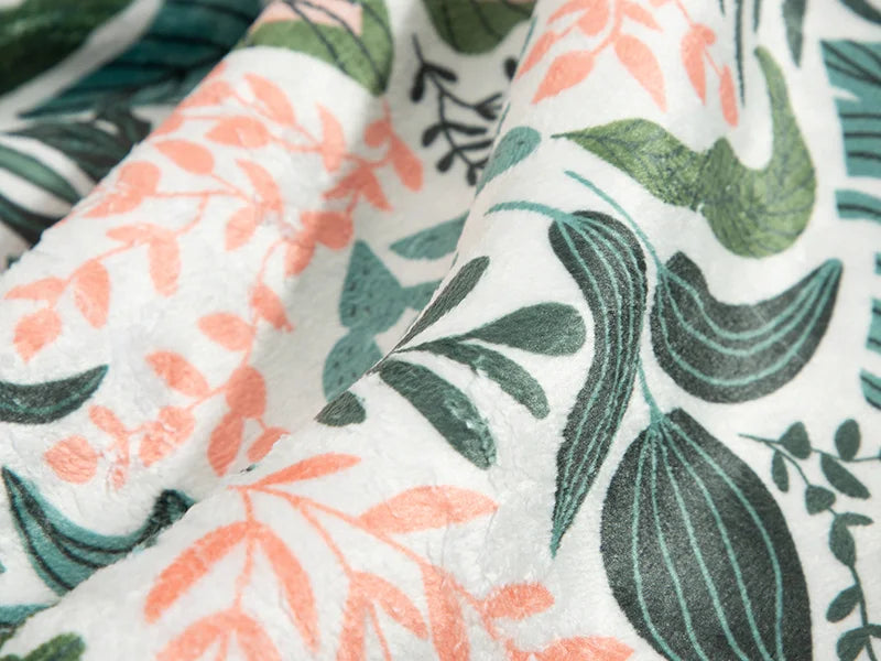 Tie Dyed Faux Fur Lined Sublimation Minky Blanket(White, 152*203cm/60inchx 80inch)