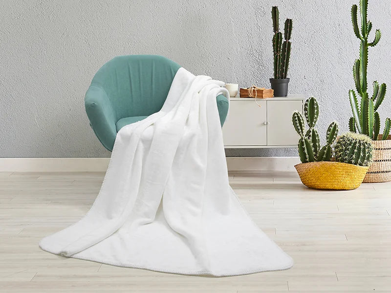 Sherpa Lined Sublimation Minky Blanket(Khaki/White, 127*152cm/50inchx 60inch)