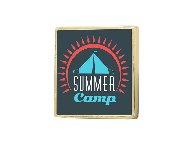 Sublimation Metal Button (Gold, Square)