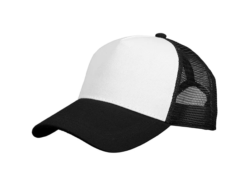 Sublimation Polyester Mesh Trucker Cap Hat (Black)