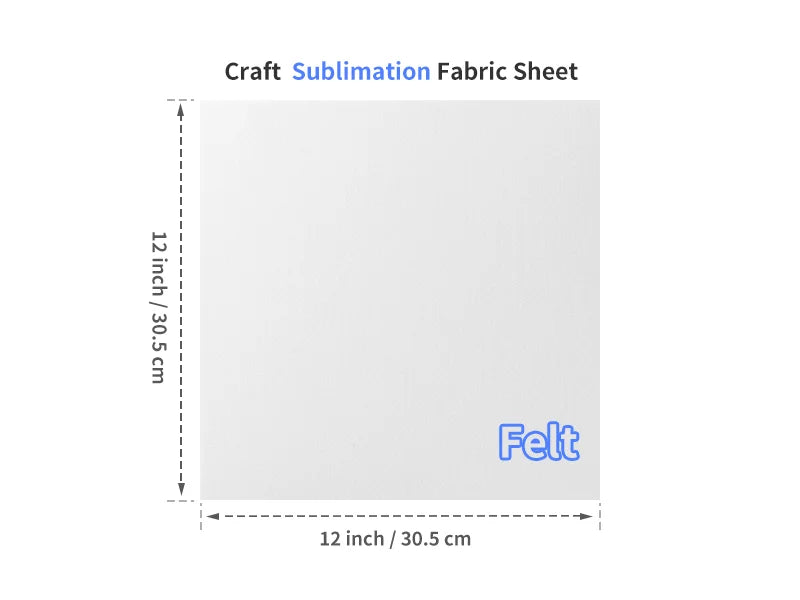 Craft Sublimation Felt Sheet (30.5*30.5cm/ 12x12in)