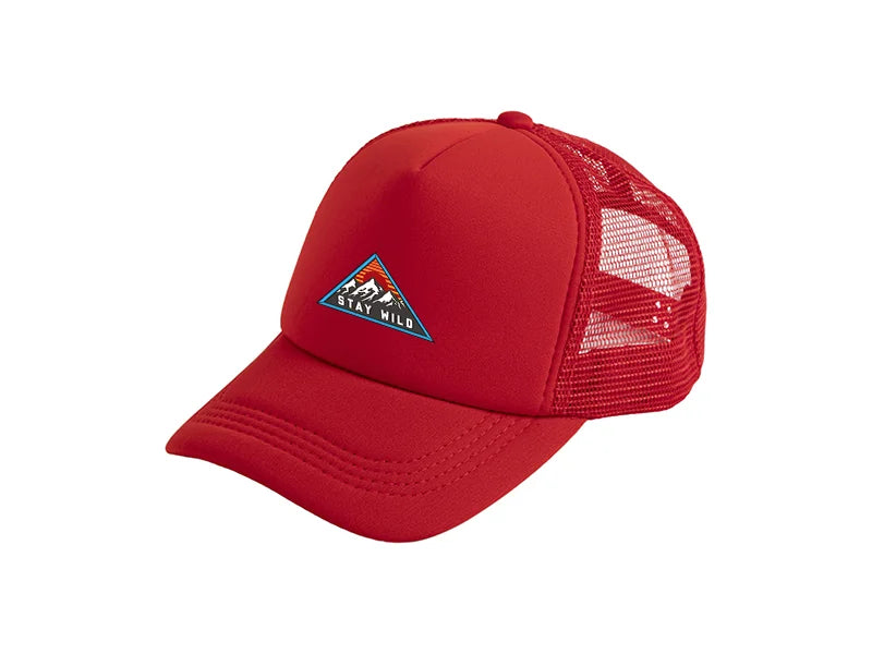 Sublimation Full Red Mesh Adult Cap