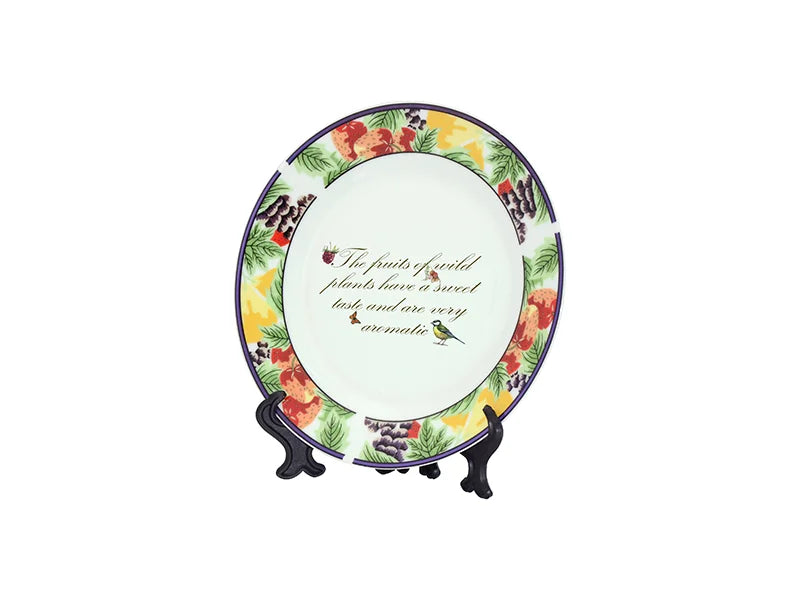 Sublimation 7.5inch Rim Plates(Red strawberry)