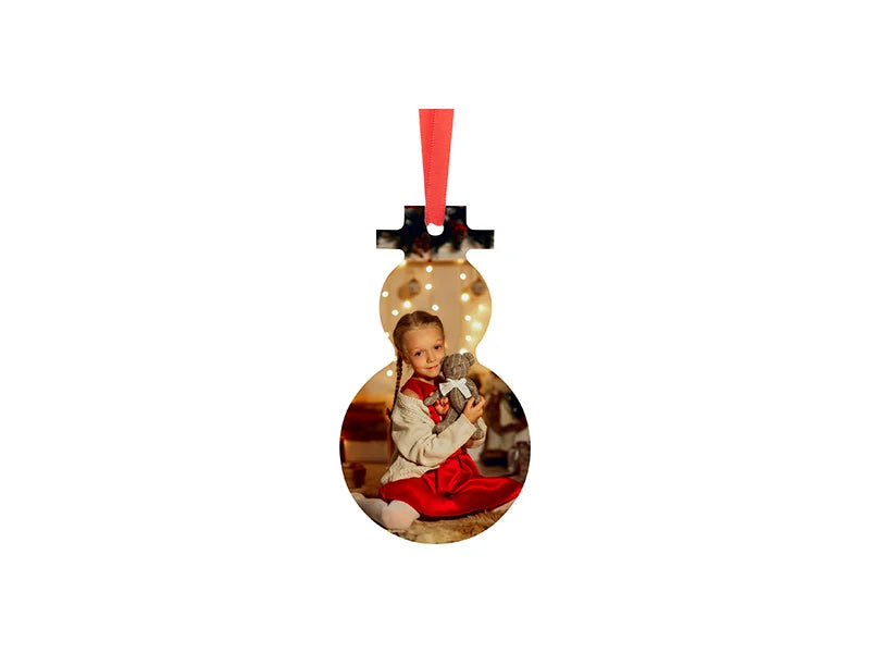 Sublimation Blanks Plastic Hanging Ornament (Snowman, 6.8*12cm)