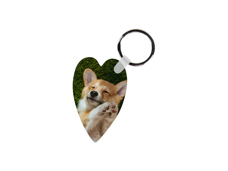 Sublimation Plastic Keyring (Heart, 4*6.3cm)
