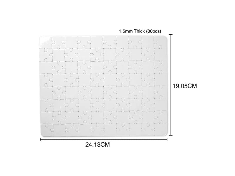 Sublimation Puzzle (7.5 x 9.5 inch, Glossy, 80pcs)