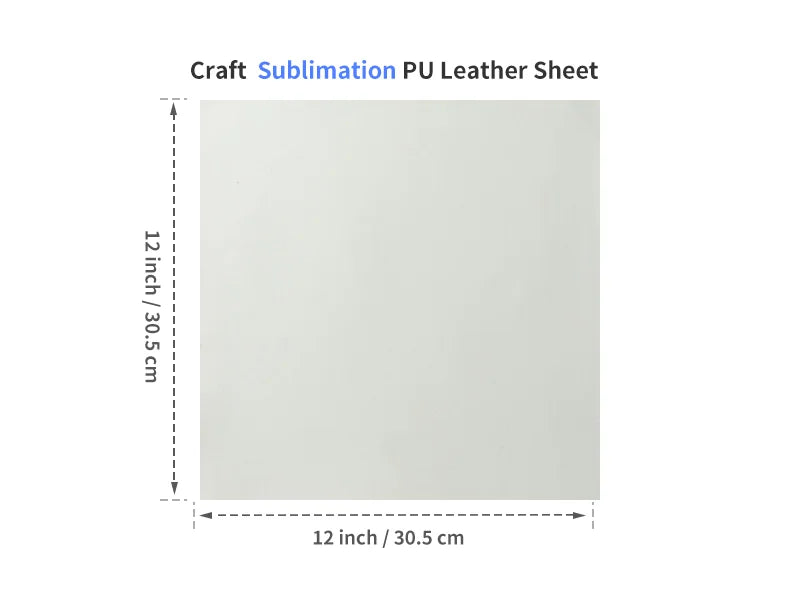 Craft Sublimation Leather Sheet(White, 30.5*30.5cm/ 12x12in)
