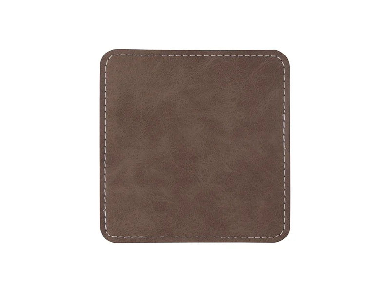 Sublimation PU Leather Square Mug Coaster (Gray, 10*10cm)