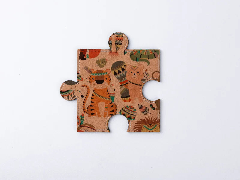 PU Puzzle Coaster(Brown, 12*12cm)