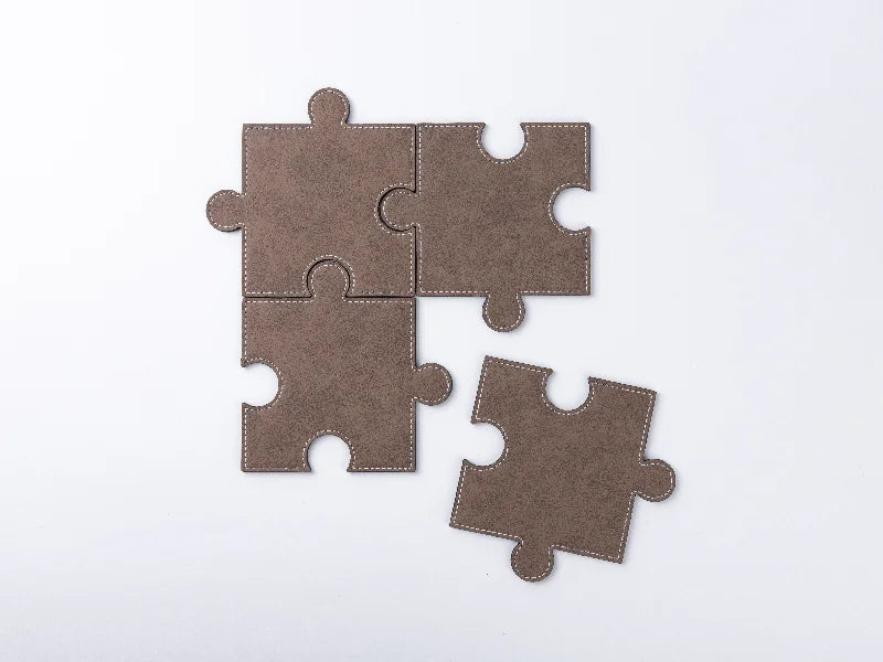 PU Puzzle Coaster(Dark Gray, 12*12cm)