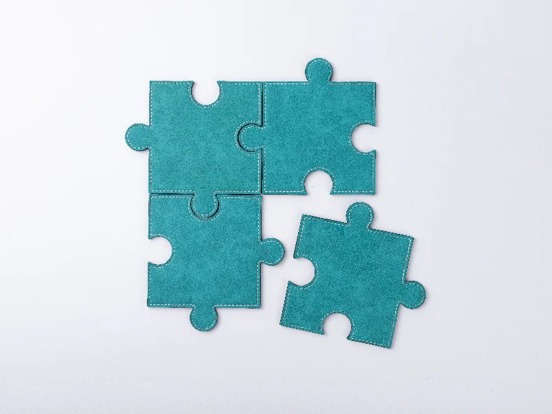 PU Puzzle Coaster(Green, 12*12cm)