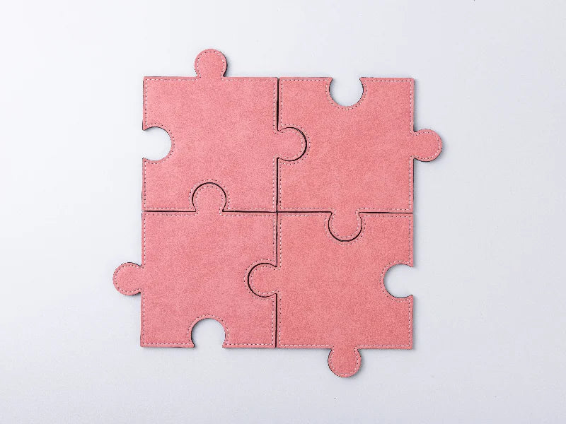 PU Puzzle Coaster(Pink, 12*12cm)