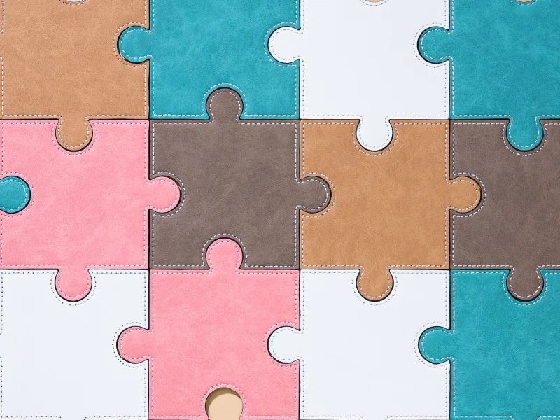 PU Puzzle Coaster(Dark Gray, 12*12cm)