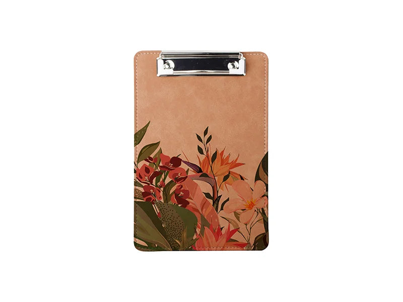 Sublimation PU Leather Clipboard with Metal Clip (Brown, A5 size)