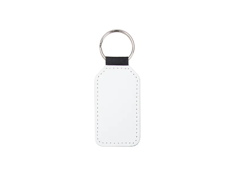 Sublimation Glitter PU Leather Key Chain (Barrel, Red)