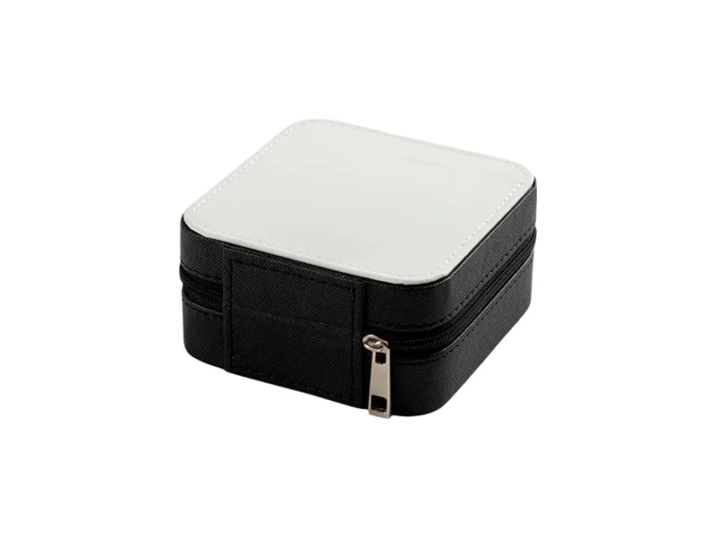 Sublimation Blanks PU Jewelry Box w/insert (10*10*5cm,Black)