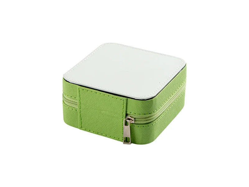 Sublimation Blanks PU Jewelry Box w/insert (10*10*5cm,Light Green)