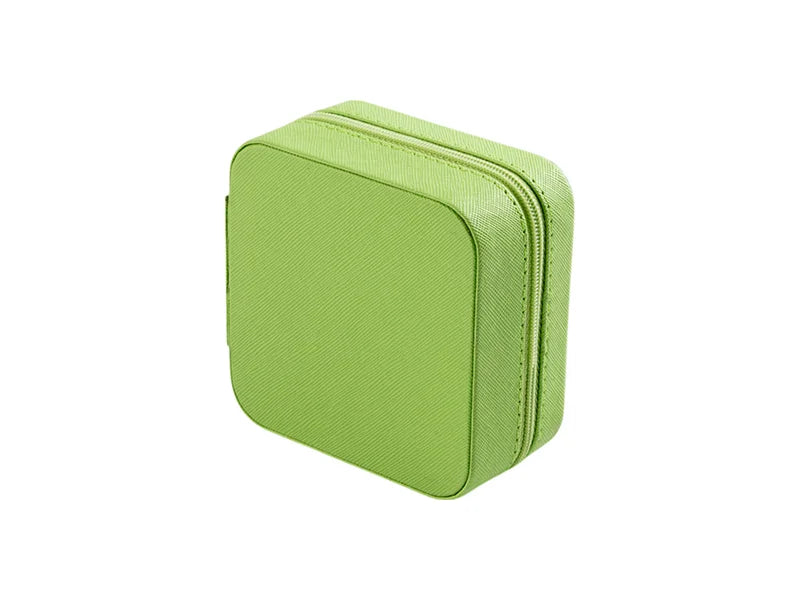 Sublimation Blanks PU Jewelry Box w/insert (10*10*5cm,Light Green)