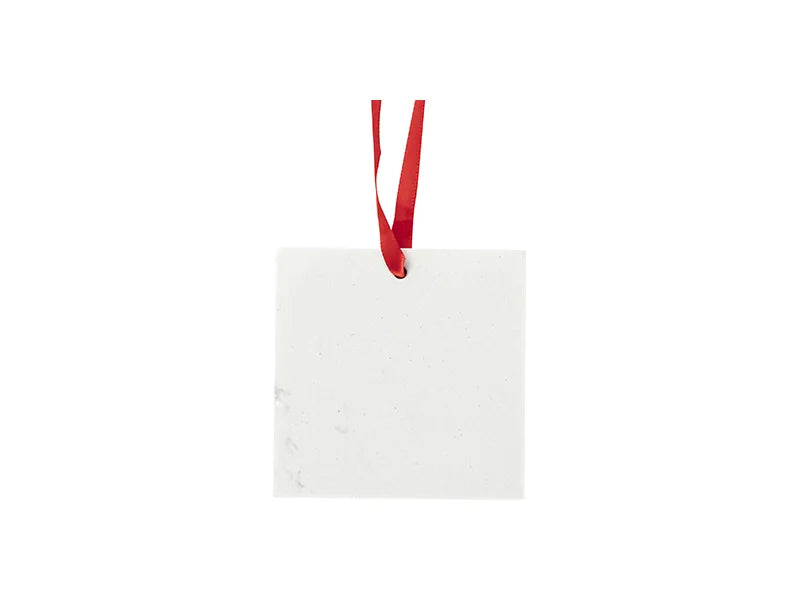 Sublimation Square Marble Texture Ornament (7.6*7.6cm/ 3inchx3inch)