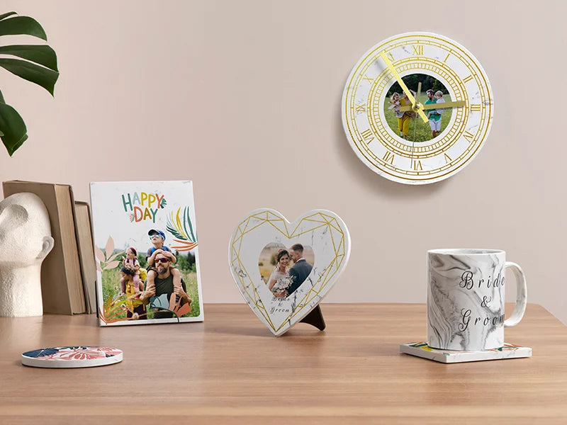 Sublimation Rectangle Marble Texture Frame (18x23cm/ 7.09inchx9.06inch)