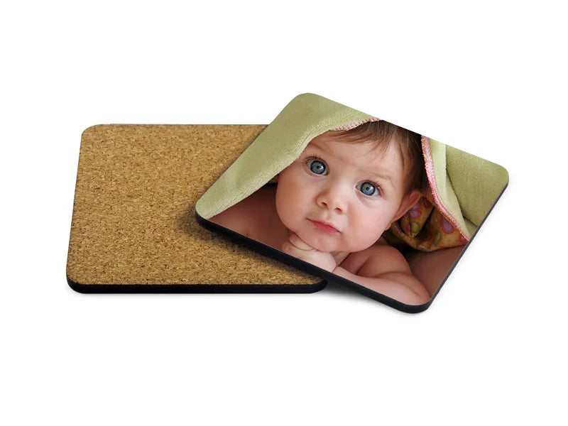 Sublimation Blank Square Hardboard Mug Coaster (9.5cm * 9.5cm / 3.75inch x 3.75inch)