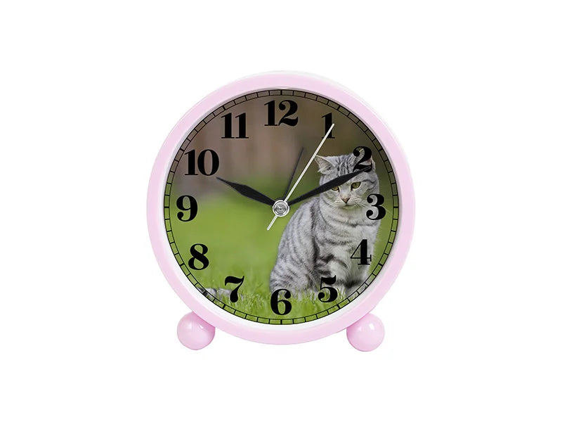 Sublimation Blank Alarm Clock w/ Sublimatable Alu Insert(10.5*10.7*4cm)