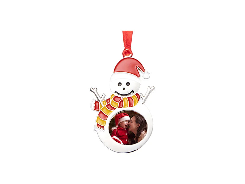 3inch Sublimation Metal Christmas Snowman Ornament