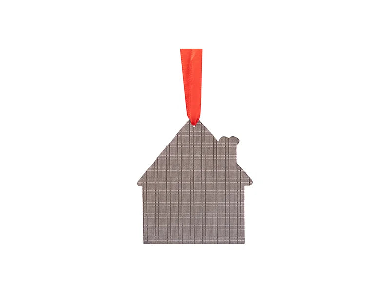 3” Sublimation Blank Red House Metal Ornament