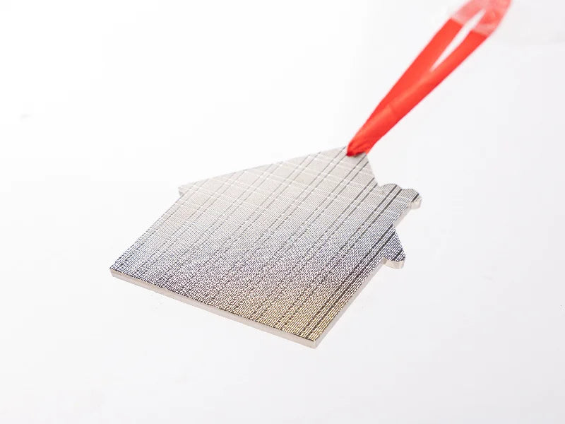 3” Sublimation Blank Red House Metal Ornament