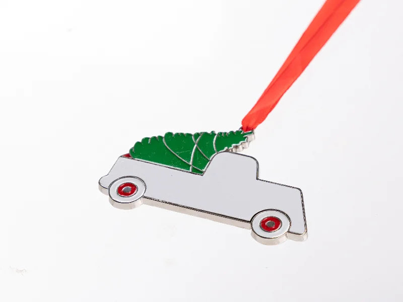 3” Sublimation Blank Christmas PEACE Truck Metal Ornament