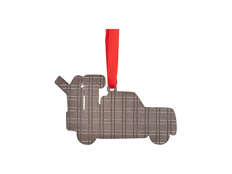 3” Sublimation Blank Christmas JOY Truck Metal Ornament