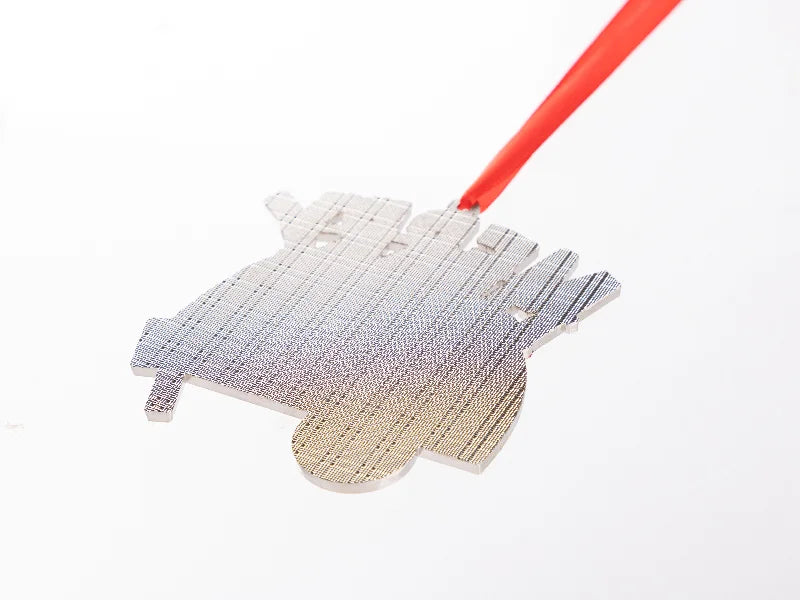 3” Sublimation Blank Merry Christmas Car Metal Ornament