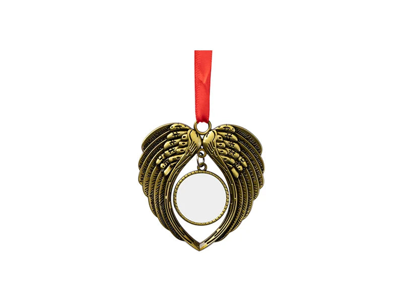 Sublimation Blank Angel Wings Metal Ornament