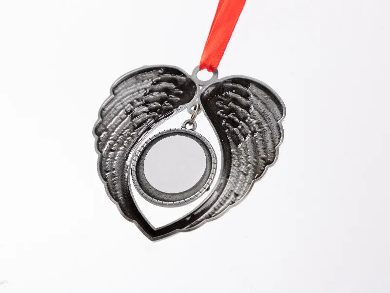 Angel Wings Metal Ornament(Silver)