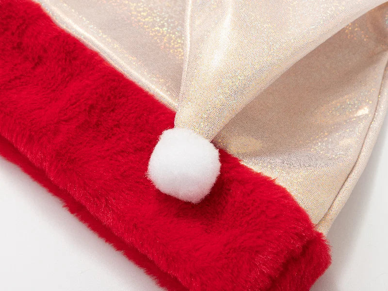 Sublimation Blanks Glitter Christmas Hat (Champagne Gold)